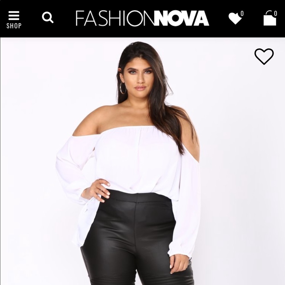 FashionNova Off the shoulder top. New!